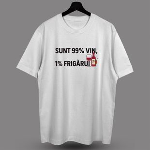 Tricou cu imprimeu Sunt vin si frigarui, M