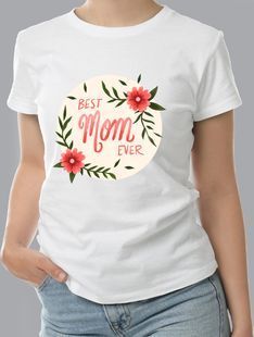 Футболка с принтом best mom, M