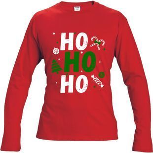 Лонгслив с принтом HoHoHo, M