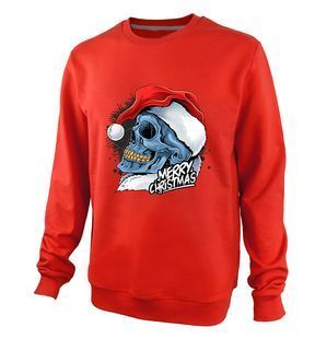 Худи с принтом Santa skeleton, M