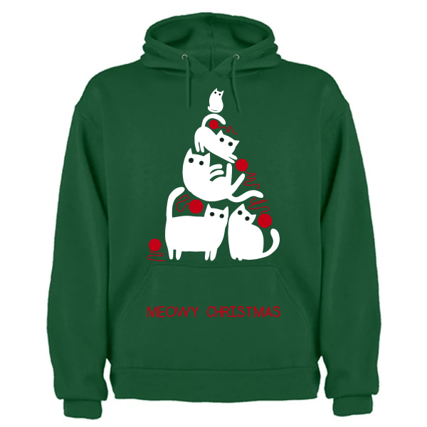 Худи с принтом (meowy christmas)