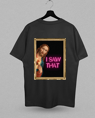 Футболка с принтом "i saw that"