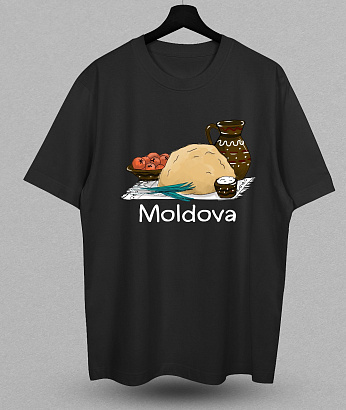 Футболка с принтом Moldova