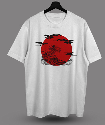 Футболка с принтом sun red