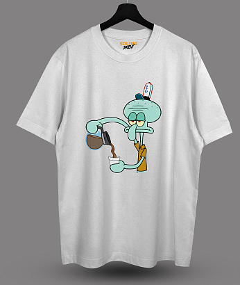 Футболка с принтом Squidward mood
