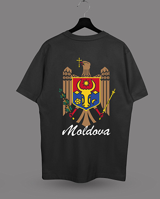 Футболка с принтом "Stema Moldova"